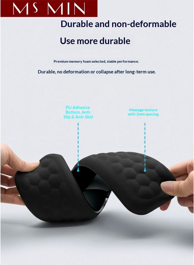 MS MIN Ergonomic Keyboard Wrist Rest & Mouse Wrist Support Set, PU Memory Foam Non-Slip Wrist Pads for Typing Comfort & Pain Relief, Home & Office Use (Black) - Image 2